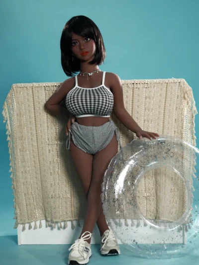 Günstige Mini Dunkle Haut Voluminöse Sexpuppen