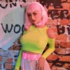 Neon Pink Perücke Trendy Cyberpunk Sexpuppen