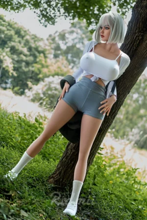 ROS Kopf Silikon TPE Sexpuppen hebt weiche Jelly Breast hervor.