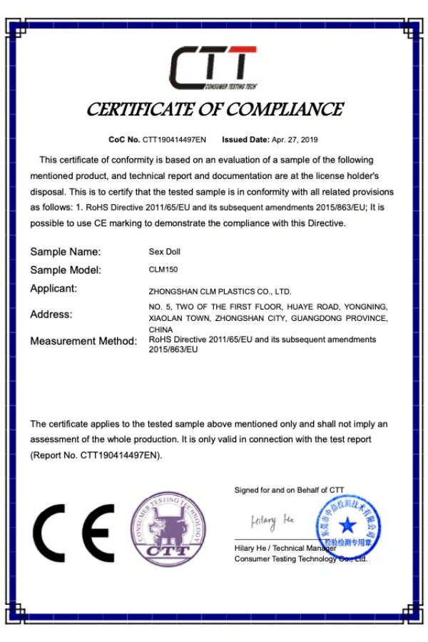 Home xlifedolls ce compliance certificate