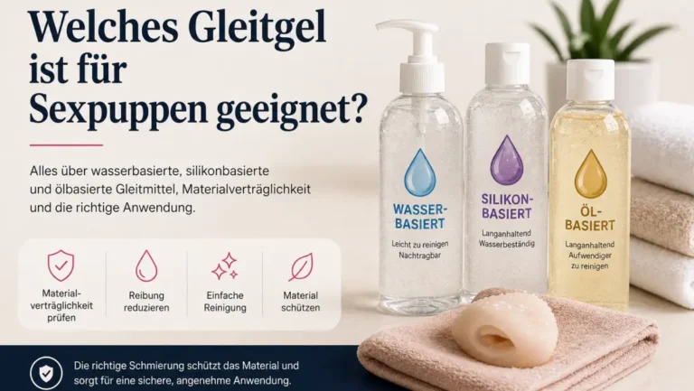 Wasserbasiertes, silikonbasiertes und ölbasiertes Gleitgel für Sexpuppen im Vergleich